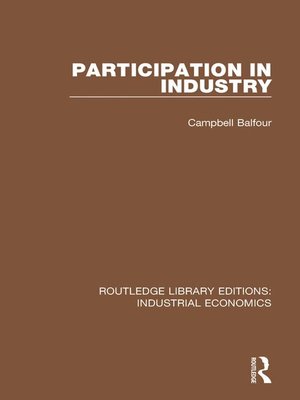 cover image of Participation in Industry